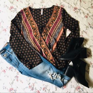 Surplice Boho Blouse